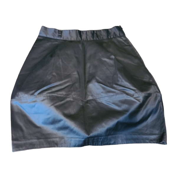 Theory Sz.6 black zip up side mini skirt glamcore chic mob wife sleek iconic - Picture 7 of 8